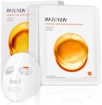 RAZUYEN Firming Face Sheet Masks With Hyaluronic Acid And Peptides, Anti Wrinkle, Moisturising & Hydrating face mask, Set of 10, Sheet Face Mask Skincare