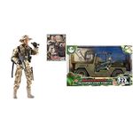 Peterkin 74712 World Peacekeepers S.A.S. Action Figure & Accessories Figure, Camouflage & World Peacekeepers Military Vehicle