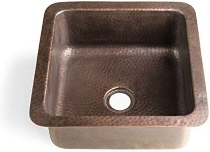 Monarch Abode 17093 Hand Hammered Copper Glasgow Dual Mount Bar Prep Sink - Copper Sink - 12 inches Hammered Sink - Hammered Copper Bar Sink Undermount - Hammered Copper Prep Sink - Copper Bar Sink -