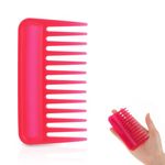 Mini Wide Tooth Comb, 4 Inch Small Shower Comb Portable Purse Comb Hair Detangling Comb Travel Comb Pocket Curly Hair Comb Styling Comb Plastic Big Tooth Comb Wet Comb for Women, No Handle Design