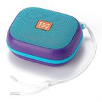 KENKUO Bluetooth Speaker Waterproof IPX7 Shower Speaker, HD Sound, Support TF Card, Portable Speaker Suitable for in Bathroom, Pools, Boating and Hiking, can be Given as Gift, (Purple+Cyan)