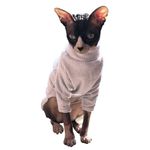 Bonaweite Hairless Cats Vest Turtleneck Sweater, Breathable Adorable Cat Wear Shirt Clothes, Cat's Pajamas Jumpsuit for Sphynx, Cornish Rex, Devon Rex, Peterbald