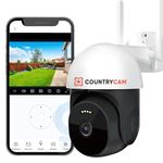 COUNTRYCAM 3MP 4G Sim Based Outdoor PTZ CCTV Security Camera, 2 Way Audio, Coloured Night Vision, Motion Detection, IP65 Waterproof, Cloud Storage, Supports SD Card Up to 128 GB