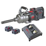 Ingersoll Rand Power Tools Model W9691-K4E - 20V High-Torque 1" Drive Cordless Impact Wrench Kit, 3000 ft-lbs Nut-Busting Torque, 4 Batteries and Charger, 6" Extended Anvil