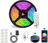 16.5ft Waterproof LED Light Strips, WiFi LED Lights Work with Alexa and Google Assistant, Super Bright 5050 Color Changing LEDs with App Control, Music Sync Strip Lights for Bedroom, Halloween Decor