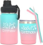 VeryMerryMakering 12th Birthday Gift,Birthday12,12 Birthday,Happy 12th Birthday,12th Birthday,12 Year Old Birthday Gifts,12th Birthday Water Bottle,Birthday 12 Year Old,Gift Ideas For 12