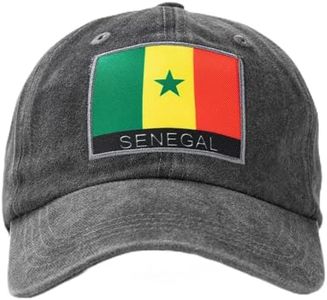 Trendessence 2026 World Cup Senegal Fan Baseball Cap，Adjustable Flag Baseball Hat for World Cup Fan Black