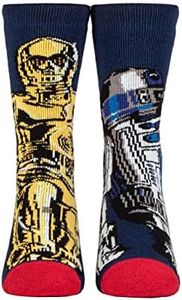 HEAT HOLDERS Kids Lite Licensed Star Wars Character Socks - R2D2 & C3PO (AU, Age, 3 Years, 8 Years, Blue)