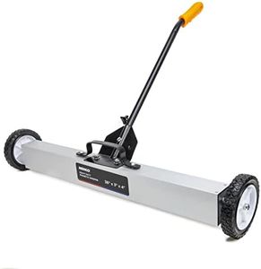 NEIKO 53418A 36-Inch Magnetic Pickup Sweeper with Wheels, Adjustable Handle, and Floor Magnet, Heavy-Duty Magnet to Pick Up Nails, 55-Pound Capacity