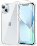 iCatchy Case for iPhone 13 6.1-Inch with 2x HD Screen Protector Tempered Glass Shockproof Bumper Phone Cover, Anti-Yellowing Clear Back