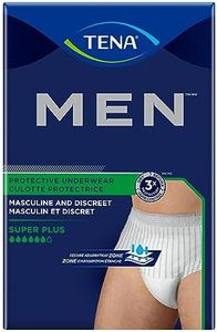 TENA Men Super Plus Protective Underwear, Incontinence, Disposable, Heavy Absorbency, Small/Medium, 16 Count