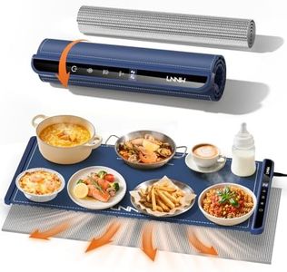 Extra Large Food Warming Mat with Heat-Resistant Pad, 36X15 Inch, 6 Temperature & 6 Timer Settings, Child Lock Safety, Fits More Dishes for Family Dinners and Parties