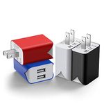 USB Charger Block, 4 Pack 2.1A Dual Port iPhone Charger Charging Block USB Wall Charger USB Plug Outlet Compatible iPhone 14 13 12 Prox XR Xs,iPad,Samsung Galaxy,Nexus Tablet and More