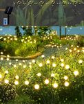 Joysing Solar Garden Lights, 6 Pack Firefly Solar Lights Outdoor with Remote, 8 Modes Solar Firefly Lights Outdoor Garden IP65 Waterproof Starburst Swaying Garden Lighting for Yard Pathway Patio