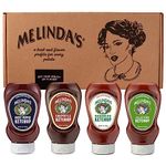 Melinda’s Inspired by Fire Spicy Ketchup Collection - Gourmet Ketchup Variety Pack with Real Sugar, No High Fructose Corn Syrup - Includes Chipotle, Ghost, Habanero & Jalapeño Ketchup - 14 oz, 4 Pack