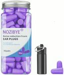 Nozibye Reusable Noise Cancelling Ear Plugs - 120pcs for Concerts, Sleeping & Travel (Purple)