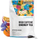 Zest 150mg High Caffeine Energy Leaf Blend - Blue Lady Black Tea - 20 Pack Bag - Hot or Iced - All Natural Strong Flavored Healthy Coffee Alternative Highly Caffeinated Substitute - Perfect for Keto