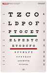 Gima 31301 - Snellen Optometric Chart, Colour Bar Chart with Red and Green Bar, Dimension 23 x 35.5 cm, Distance 3 m