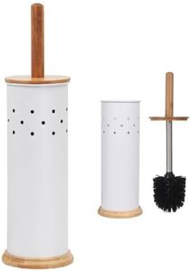 White Magic Eco Basics Toilet Set, Toilet Brush for Bathroom Cleaning (White)