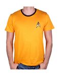 Star Trek Men's Uniforme T-Shirt, Yellow (Jaune), X-Large (Size: XL)