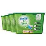 Amazon Brand - Presto! 3 in 1 Laundry Capsules White, concentrated, Fresh, 80 Count (4 Packs of 20)