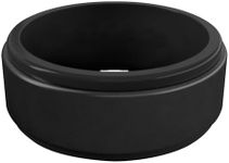 QALO Men's Silicone Ring, Black Metallic (Size 12) - Polished Step Edge - Mens Wedding Bands - Breathable & Durable Silicone Rings for Men - Thick Rubber Engagement Rings for Him - 9mm x 2mm