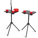 GoSports ScoreCaddy Set of 2 All Weather Cornhole Scoreboard Tables with Drink Holders - Outdoor Score Keeper Accessory for Yard Games