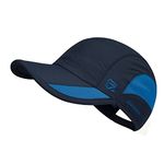 TITECOUGO Quick Dry Sports Hat Lightweight Breathable Soft Outdoor Running Cap (Navy)