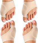 EWRGGR Bunion Corrector and Bunion Relief Sleeve with Gel Relief Pads, 2 Pair Orthopedic Bunion Corrector Brace Protector Bootie Toe Separator for Men Women Hallux Valgus at Day (2 pair bunion pads)