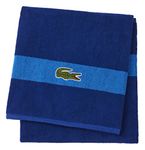 Lacoste Logo Bath Towel, 100% Cotton, 650 GSM, 30"x52", Surf Blue