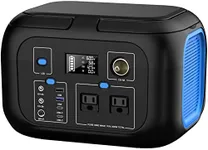 Portable Power Station 600W Power Bank 296Wh Solar Generator Lithium Battery Portable Generator Fast Charging with LED Light Battery Pack 9 Outputs Power Supply for Home Camping Emergency Backup