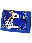 SONIC THE HEDGEHOG Gifts Kids Wallets for Boys & Girls, Velcro Trifold Purses with Zip & Pound Coin Holder - Perfect for Childrens Wallet!