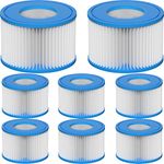 Slamate Type VI Hot Tub Filter Cartridge Compatible with Lay-Z-Spa, Coleman SaluSpa 90352E, 58323E, 58323 Swimming Pool Pump, 8 Pack