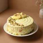 FlowerAura Delicious Silky Smooth Fresh Rasmalai Pista Cake Gift's For Birthday, Anniversary, Valentine's Day, Mother's Day, Christmas, Wedding (Same Day Delivery) (0.5 Kg)