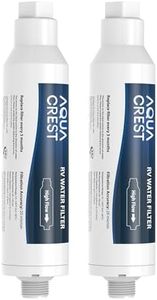 AQUACREST RV Inline Water Filter, NSF Certified, Reduces Chlorine, Bad Taste, Odor for RV and Marines, Drinking & Washing Filter, Pack of 2
