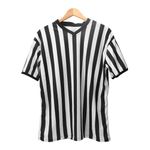 Referee Shirt for Men, Mens Black White Stripe Referee Shirt V-Neck Umpire Jersey Uniform for Basketball Football Soccer