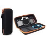 GadgetBite Portable Electronic Accessories Organizer - Travel-Friendly Pouch for Vlogging Camera, USB Cables, Power Banks, Adapters, Hard Disks, and More (Orange)