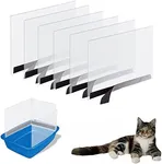 Oncpcare 6 Pack Cat Litter Box Pee Shields, High Side Open Top Kitty Litter Pan Shield - Keep Litter in The Pan, (Litter Box Not Included)