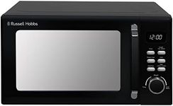 Russell Hobbs RHM2026B STYLEVIA 20 Litre 800 W Black Digital Microwave, 5 Power Levels, Mirror Finish, 8 Auto Cook Settings