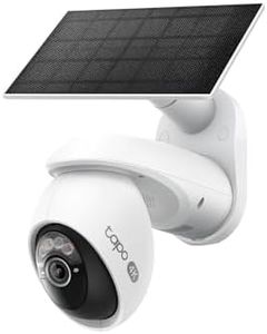 Tapo 4K Outdoor Pan/Tilt Wireless Security Camera - Battery with Solar Charging, 360° Motion Track, 24/7 Capture, Person/Vehicle Detection, Subscription-Free Local Storage or Optional Cloud, C660 KIT