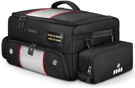 YOREPEK Upgraded Golf Trunk Organizer, Golf Gifts for Men, with Removable Insulated Pouch&Dust-Proof Protective Layer, Multi-Compartment fits 2 Pairs of Shoes, Golf Accessories