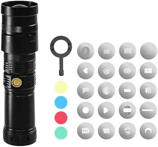 Digitek DS-40 WTP Pro 40W Portable Torch Projector Snoot Light with Professional Imaging Lens, Push-Pull Focus Zoom Beam, 20 GOBO Effects, 4 Color Gels,Soft Focus Lighting for Photography & Reels