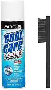 ANDIS Cool Care Plus Spray for Clipper Blades, 15.5 Oz. With Clipper Cleaning Brush