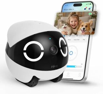 DustBot Mini Pet Camera Robot - Enabot EBO ROLA 2K HD Indoor Movable Camera with 5000mAh Battery, Two-Way Talk, Night Vision, Motion Detection, One-Touch Call for Pet Monitoring & Family Companion