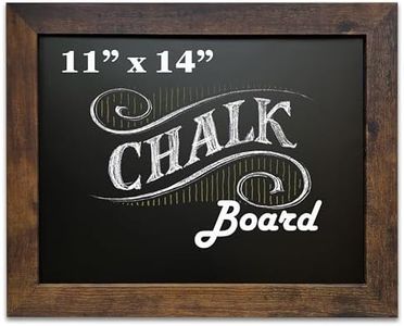 Loddie Doddie Magnetic Chalkboard - for Kitchen and Wall Decor - Easy-to-Erase Chalkboard - Framed Magnet Blackboard - Hanging Black Chalkboards (Rustic Frame, 11x14)