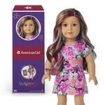 American Girl Truly Me 18-inch Doll #101 with Gray Eyes, Caramel Hair w/Highlights, Lt-to-Med Skin, Dress, for Ages 6+