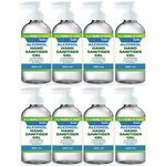 Pack of 8 x 500ml Hand Sanitiser Gel 70% Alcohol Gel Certified Kills 99% Germs Instantly, Fast Drying Antibacterial Gel (8 Bottles)