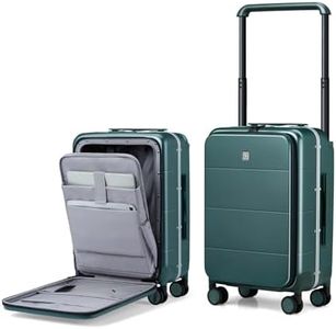 Hanke Luggage Suitcase, 20 Inch Carry On Luggage 24 Inch Checked Luggage with Spinner Wheels PC Hard Shell Suitcases TSA Luggage Travel Rolling Bag with Wide Handle, Blackish Green(with Laptop