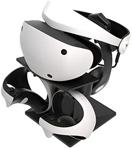 Digicharge Soporte VR para PSVR 2 Sony Playstation VR2/Meta Quest 2/Quest 1/Rift S/Valve Index/HP Reverb G2/Pico 4/PSVR2 VR Display Mount Station para Auriculares y Controladores táctiles