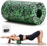 EVEREST FITNESS Foam Roller - Medium Density - Muscle Massage Rollers for Back Pain or Muscles - Physical Therapy Sports Roll w/Manual & Free Bag - Black/Green